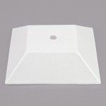 G.E.T. Enterprises BSD13WW Bugambilia 1.9 Qt. Classic Textured Finish White Resin-Coated Aluminum Deep Square Bowl