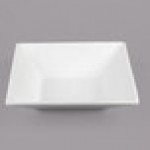 G.E.T. Enterprises BSD13WW Bugambilia 1.9 Qt. Classic Textured Finish White Resin-Coated Aluminum Deep Square Bowl