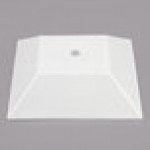 G.E.T. Enterprises BSD13WW Bugambilia 1.9 Qt. Classic Textured Finish White Resin-Coated Aluminum Deep Square Bowl