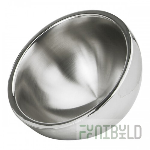 Eastern Tabletop 7208 50 oz. Stainless Steel Hammered Dual Angle Insulated Bowl