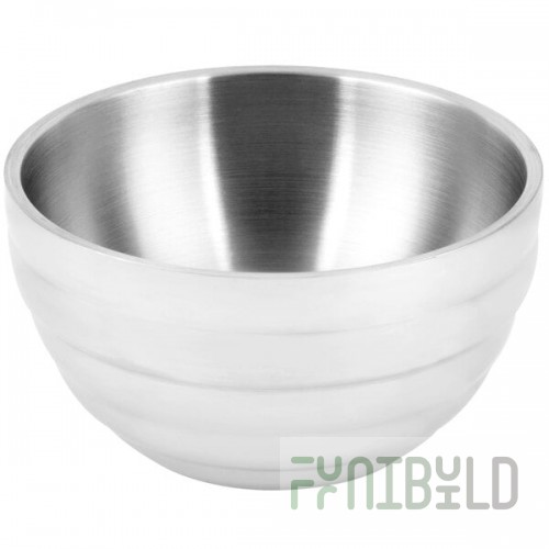 Vollrath 4659050 Double Wall Round Beehive 1.7 Qt. Serving Bowl - Pearl White