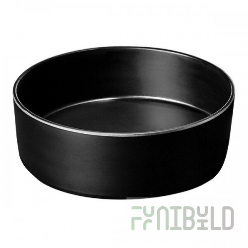 Cal-Mil Hudson 120 oz. Black Raised Rim Melamine Bowl