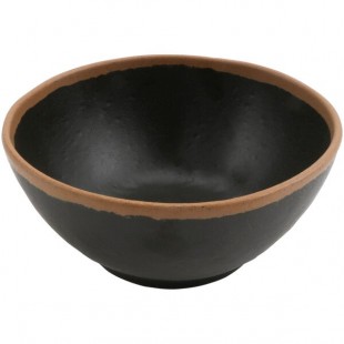 GET Pottery Market 20 oz. Glazed Brown Melamine Bowl with Clay Trim - 12/Case GET Pottery Market 20 oz. Glazed Brown Melamine Bowl with Clay Trim - 12/Case