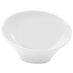 Elite Global Solutions M9 Pappasan White 28 oz. Slanted Melamine Bowl Elite Global Solutions M9 Pappasan White 28 oz. Slanted Melamine Bowl