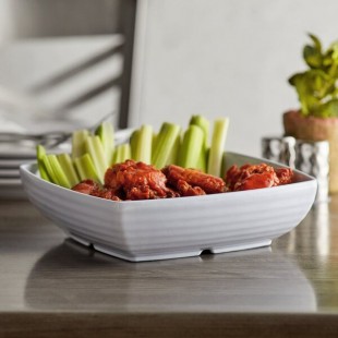 GET ML-68-W Milano White 3 Qt. Square Serving Bowl GET ML-68-W Milano White 3 Qt. Square Serving Bowl