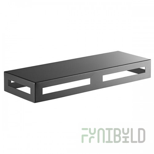 American Metalcraft BR15 Black Twilight Metal Rectangular Multifunctional Riser - 14 5/8