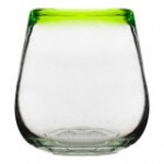 10 Strawberry Street Cobalt Rim 16 oz. Stemless Wine Glass - 6/Case 10 Strawberry Street Cobalt Rim 16 oz. Stemless Wine Glass - 6/Case