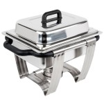 Vollrath 99870 4.1 Qt. Dakota Chafer Rectangular Half Size Complete Set