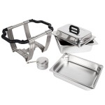 Vollrath 99870 4.1 Qt. Dakota Chafer Rectangular Half Size Complete Set