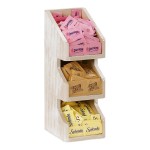 Cal-Mil Newport 3-Tier White-Washed Pine Wood Condiment Organizer - 6 Cal-Mil Newport 3-Tier White-Washed Pine Wood Condiment Organizer - 6