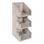 Cal-Mil Newport 3-Tier White-Washed Pine Wood Condiment Organizer - 6 Cal-Mil Newport 3-Tier White-Washed Pine Wood Condiment Organizer - 6