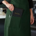 Choice Hunter Green Poly-Cotton Standard Bistro Apron with 1 Pocket - 33