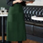 Choice Hunter Green Poly-Cotton Standard Bistro Apron with 1 Pocket - 33
