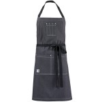 Mercer Culinary M63206DEN Metro Edge Scout Gray 65/35 Cotton/Poly Bib Apron with Adjustable Straps, Black Webbing, and 3 Pockets - 34 Mercer Culinary M63206DEN Metro Edge Scout Gray 65/35 Cotton/Poly Bib Apron with Adjustable Straps, Black Webbing, and 3 Pockets - 34