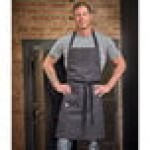 Mercer Culinary M63206DEN Metro Edge Scout Gray 65/35 Cotton/Poly Bib Apron with Adjustable Straps, Black Webbing, and 3 Pockets - 34 Mercer Culinary M63206DEN Metro Edge Scout Gray 65/35 Cotton/Poly Bib Apron with Adjustable Straps, Black Webbing, and 3 Pockets - 34