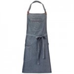 Mercer Culinary M63206DEN Metro Edge Scout Gray 65/35 Cotton/Poly Bib Apron with Adjustable Straps, Black Webbing, and 3 Pockets - 34 Mercer Culinary M63206DEN Metro Edge Scout Gray 65/35 Cotton/Poly Bib Apron with Adjustable Straps, Black Webbing, and 3 Pockets - 34