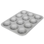 Chicago Metallic 43695 12 Cup 8.2 oz. Glazed Aluminized Steel Jumbo Pecan Roll / Muffin Pan - 13 1/2
