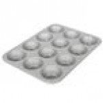 Chicago Metallic 43695 12 Cup 8.2 oz. Glazed Aluminized Steel Jumbo Pecan Roll / Muffin Pan - 13 1/2
