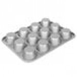Chicago Metallic 43695 12 Cup 8.2 oz. Glazed Aluminized Steel Jumbo Pecan Roll / Muffin Pan - 13 1/2