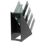 Vollrath CTCL-4B Black 4-Section Countertop Slanted Cup and Lid Organizer Vollrath CTCL-4B Black 4-Section Countertop Slanted Cup and Lid Organizer
