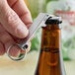 Franmara Silver Aluminum Bottle Opener with Key Ring 7031-60
