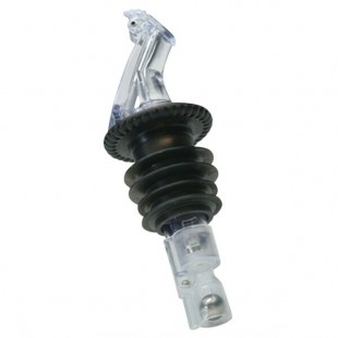 Precision Pours 5 oz. Crystal Clear Heavy Cork Measured Liquor Pourer with Fliptop 500 CL H F - 12/Case Precision Pours 5 oz. Crystal Clear Heavy Cork Measured Liquor Pourer with Fliptop 500 CL H F - 12/Case