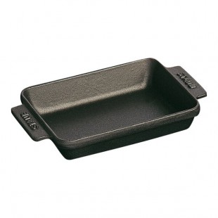 Staub 8 oz. Black Mini Rectangular Enameled Cast Iron Baker Dish 1004102 Staub 8 oz. Black Mini Rectangular Enameled Cast Iron Baker Dish 1004102