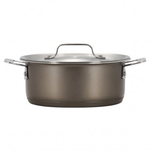 Bon Chef 60027TAUPE Cucina 36 oz. Taupe Stainless Steel Induction Pot with Lid Bon Chef 60027TAUPE Cucina 36 oz. Taupe Stainless Steel Induction Pot with Lid