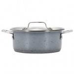Bon Chef 60027TAUPE Cucina 36 oz. Taupe Stainless Steel Induction Pot with Lid