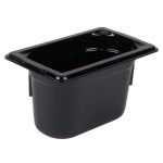 Vollrath 8094420 Super Pan® 1/9 Size Black Polycarbonate Food Pan - 4