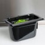 Vollrath 8094420 Super Pan® 1/9 Size Black Polycarbonate Food Pan - 4