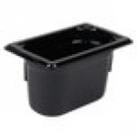 Vollrath 8094420 Super Pan® 1/9 Size Black Polycarbonate Food Pan - 4