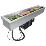 Hatco CWBP-S4SLANT Four Pan Slanted Slim Drop-In Refrigerated Cold Food Well - 120V Hatco CWBP-S4SLANT Four Pan Slanted Slim Drop-In Refrigerated Cold Food Well - 120V