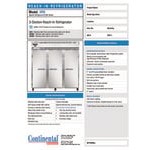 Continental Refrigerator 3RNSS 78 Continental Refrigerator 3RNSS 78