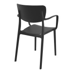 Siesta Lisa Black Resin Outdoor Dining Arm Chair Siesta Lisa Black Resin Outdoor Dining Arm Chair