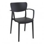 Siesta Lisa Black Resin Outdoor Dining Arm Chair Siesta Lisa Black Resin Outdoor Dining Arm Chair