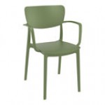 Siesta Lisa Black Resin Outdoor Dining Arm Chair Siesta Lisa Black Resin Outdoor Dining Arm Chair