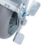 Lavex Swivel Plate Caster with Brake for Small Housekeeping Carts Lavex Swivel Plate Caster with Brake for Small Housekeeping Carts