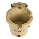 CaterGator CCG20B Beige 20 Qt. Round Rotomolded Outdoor Cooler / Ice Chest