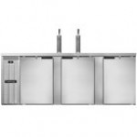 Continental Refrigerator KC90SN Double Tap Kegerator Beer Dispenser, Shallow Depth - Black, (4) 1/2 Keg Capacity