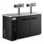 Avantco UDD-3-HC (2) Four Tap Kegerator Beer Dispenser - Black, (3) 1/2 Keg Capacity