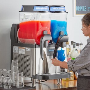 Bunn 58000.0015 Ultra NX Black and Stainless Steel Double 3 Gallon Slushy Machine - 120V Bunn 58000.0015 Ultra NX Black and Stainless Steel Double 3 Gallon Slushy Machine - 120V
