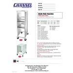 Channel 620 40 Pan End Load Semi-Enclosed Aluminum Bun / Sheet Pan Rack - Assembled