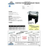 Advance Tabco B5-CPU-B Five Well Everyday Buffet Ice-Cooled Table with Open Base - Open Well