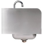 Advance Tabco 7-PS-66 Hand Sink with Splash Mounted Gooseneck Faucet and Side Splash Guards - 17 1/4