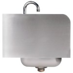 Advance Tabco 7-PS-66 Hand Sink with Splash Mounted Gooseneck Faucet and Side Splash Guards - 17 1/4