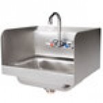 Advance Tabco 7-PS-66 Hand Sink with Splash Mounted Gooseneck Faucet and Side Splash Guards - 17 1/4
