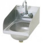 Advance Tabco 7-PS-66 Hand Sink with Splash Mounted Gooseneck Faucet and Side Splash Guards - 17 1/4
