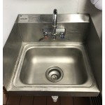 Advance Tabco 7-PS-66 Hand Sink with Splash Mounted Gooseneck Faucet and Side Splash Guards - 17 1/4