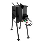 Backyard Pro BP4GEFS 4 Gallon Steel Liquid Propane Stationary Outdoor Deep Fryer - 90,000 BTU